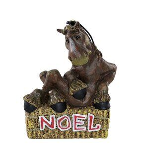 Elmer Horse Ornament Christmas Noel Montana Silversmiths Hay Bale Vintage